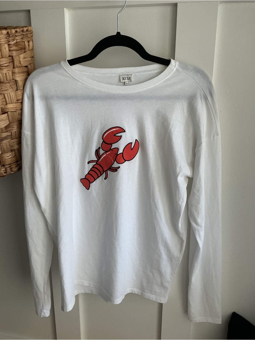KULE White Crewneck Long Sleeve Tee
